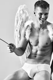 [N070] Handsome Man Cute Male Model Showing Off Body Physique Art Photography