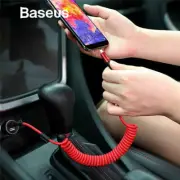 Baseus Retractable USB-C Type C Coiled Charge Cable For Samsung Huawei Xiaomi