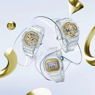 【CASIO 卡西歐】G-SHOCK 未來系列 半透明女錶手錶(GMA-S110VW-2A)