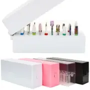 30/48Hole Nail Drill Bit Storage Box Polish Head Bit Holder Nail Drill Organizer