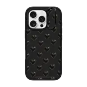 iPhone 16 Pro Impact Ring Stand Case MagSafe Compatible black hearts