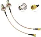 2x SMA to BNC Antenna Extension Cable For Ham Radio CB Wireless Baofeng Wouxun