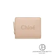 Auth Chloe Sense Compact Wallet Cement Pink 4.33x3.54 inches CHC23SP867I106J5