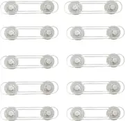 Adhesive Cabinet Drawer Door Latches,10Pcs Child Safety Cabinet Cupboard Door Proofing Lock,Child Safety Cupboard Door Strap Lock,Baby Proofing Safety Lock Cabinet Lock,Kids Safety Cabinet Drawer Lock