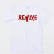 ReVive Skateboards - White /Red 8-Bit Lifeline Skate Brand T-Shirt Tee FREE POST