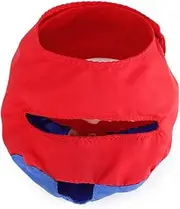 Happyyami Cat Muzzle Bite Safety Tool for Bathing Grooming Travel Pressure Relief Design Red for Daily Cleaning of Nose Ears More