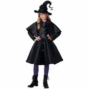 Witch's Coven Coat Wicked Sorceress Story Book Week Child Girls Costume
