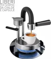 Kamira EMK010BK Straight Fire Espresso Maker W140×D140×H210mm. Italy.