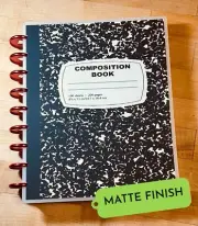 MATTE Composition Book Front & Back Cover Set 4 use with Classic HAPPY Planner~