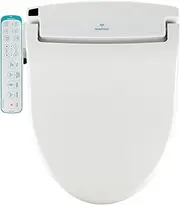 BidetMate 1000 Series Electric Bidet Heated Smart Toilet Seat with Heated Water, Side Control Panel, and Warm Air Dryer - Adjustable and Self-Cleaning - Multiple Wash Settings - Elongated