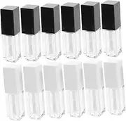 Beavorty 2sets Square Lip Gloss Tube Liners Lip Kit Gel Liner Machine Hydration Palette Co Tubes Stain Kit Tint Balm Total Moisturizing Refillable Clear Women Cosmetics Tools Abs 12pcs*2