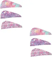 2sets Hair Drying Towel Cap Bath Cap for Women Quick Dry Hair Cap Absorbent Material Hair Dry Wrap for Post Shower Use 3pcs*2