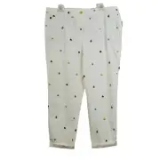Talbots Girlfriend Chino Pants Nautical Sailboat Coastal Pattern NWT Size 12
