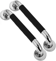 2Pcs Non Slip Shower Handle Bathroom Safety Grab Bar for Elderly Handicap Wall Mounted Grab Rail for Toilets Showers Multi Functional Towel Bar