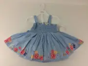 Disney Tutu Couture 12mo Girls Blue Dress & Panties Belle Beauty Beast Roses NWT