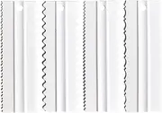 CEWIFO Cake Scrapers Set Pink Decorating Comb and Icing Smoother, Plastic Sawtooth Scraper Polisher Butter Mousse Cream Cake Edge DIY Tool -8 Design Textures (White)…