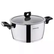 Korkmaz Nora 5.5L Stainless Steel Casserole with Lid and Cool Touch Handles
