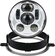 Motorcycle Headlight Motorcycle 5.75 inch Led headlight For VTX 1300 1800 5 3/4" LED Chrome Headlight Kit with Bracket For