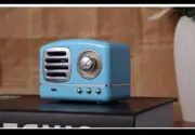 NEW BLUE RETRO MINI BLUETOOTH SPEAKER Electronic MICRO SD CARD SLOT More Storage