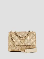 GUESS Women's Gold Giully Mini Convertible Crossbody Bag