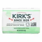Kirks Orginal Coconut Castile with Soothing Aloe Vera Bar Soap 4 Ounce Pack of 6