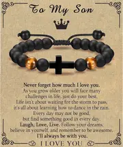 Morakot Cross Bracelet Gifts for Boys Girls, Birthday Christmas Stuffers Valentines Baptism First Communion Confirmation Easter Graduation Gifts fo...