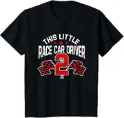 [X.Style] Kids Race Car 2nd Birthday Boy 2 Two Toddler Racing Car Driver ds1218 T-Shirt (S) Black
