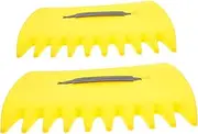 Milisten 1 Pair Fall Leaf Clip Garden Rake Lawn Tool Garden Leaf Rake Leaves Pickup for Yard Gardening Tools Yard Leave Collector Yellow Plastic