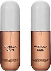Vanilla Skin Perfume,Vanilla Essential Oil for Skin,Long-Lasting Fragrance Spray for Women, Vanilla Skin Body Mist,Eau De Toilette Spray,Vanilla Hair & Body Perfume Spray (2pcs)