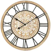 XL Carved Industro Hamptons Wall Clock, 60cm