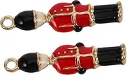 KONTONTY Plated Dainty Nutcracker Bead Necklace Pendant Charm Bulk Charms for Bracelets