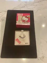 Sanrio HELLO KITTY 925 Sterling Silver Ring NWT(pinky Size) 2009