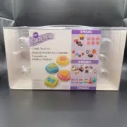Wilton Candy Melts Chocolate Molds Set 8 Trays Stars Hearts Balls Bows Flowers
