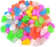 Ipetboom 100pcs Bulk Ornaments Ornamental Pebbles for Pond Fluorescent Pebble Stone White Decorations Glowing Stones for Driveway Rocks for Landscaping Cobblestone Potted Plant