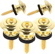 TOGEVAL 5pcs Guitar Strap Locks with End Pins Secure Locking System for Acoustic Electric Guitars Bass Easy Installation Durable Design Smooth Surface Finish