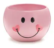 Cute Unique Lovable Pink Smiley Face Ceramic Planter For Home