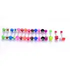 16Pcs New Different Style Tongue BarTongue Bars Body Piercings Surgical Jewel QH