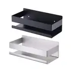 Bathroom Storage Tray Dual-purpose Shelf Wall Mounted Shampoo Holder No Drilling