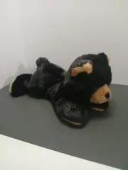Aurora Flopsies Bosco Black Bear Beanbag 10" Plush Nwt
