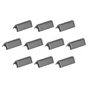 32Pcs Pinch Crimp Ends, 21mm Cord End Clasps Ribbon Crimp Ends, Metallic Black