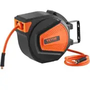 Retractable Air Hose Reel, 3/8 IN x 50 FT Hybrid Air Hose - Max 300PSI