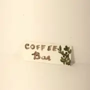 1:12 Scale Miniature Coffee Bar Sign Hand painted 3/4”X 1 /5/8” Trending Chic