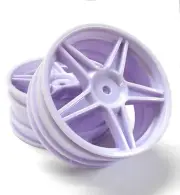 06008 1/10 Off Road RC Buggy Front Wheels Rims White x 2