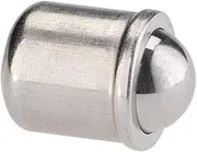 HALDER 22080.1010 Pack of 10 Spring Pressure Pieces Smooth Design with Collar and Ball/Sleeve and Ball Made of Stainless Steel, Light Spring Force, Diameter 1 = 10 mm