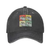 Capybaras Retro Animal Lover Caps Washed Hats Cap Running Gollff Fit Cap