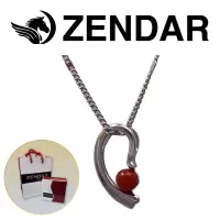 在飛比找博客來優惠-【ZENDAR】頂級天然沙丁紅珊瑚圓珠3.5-4mm銀色項鍊