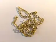 Ship Model Fittings Parts Gilt Brass Chain 15" long, 6 links per inch