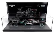 Mercedes W11 Lewis Hamilton #44 British GP Winner w/ blown tire 1/12 Minichamps
