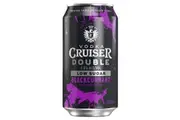 Vodka Cruiser Double Blackcurrant, Low Sugar, Refreshing Flavoured Pre-Mixed Vodka Drink, 6.8% ABV, 375mL (Case of 24 Cans)