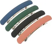 Gogogmee Hair Clips for Women Girls 4 Pack Large Shiny Spring Hairpins Ponytail Holders French Barrette Hair Clips Hair Barrettes for Volume